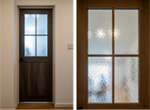 海風通るさわやかな家 エコガラスS（※）で明るく快適に-室内扉/型ガラス