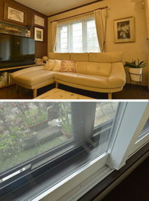 白い内窓はエコガラス 短工期で悩み解消、心地よい家に-出窓 出窓寄り
